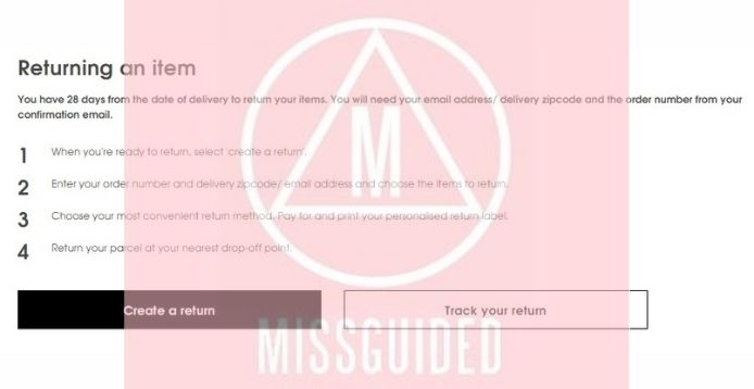 how to return missguided