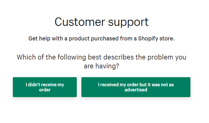 shopify customer service number