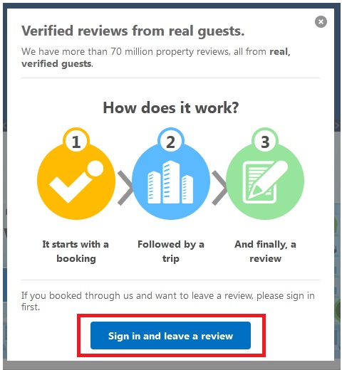booking com leave review