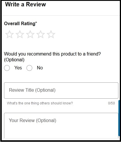 leave a review for lowes