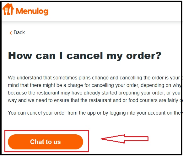 menulog cancel order