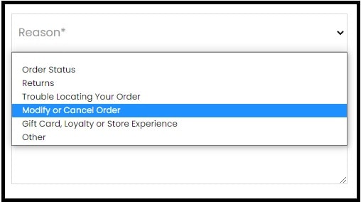 how to cancel pacsun order